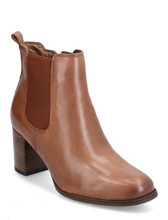 Women Boots Shoes Boots Ankle Boots Ankle Boot - Heel Brun Tamaris*Betinget Tilbud