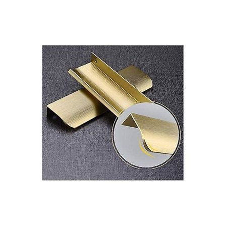 Sett med 10 kjøkkenskaphåndtak Kjøkkenskaphåndtak Gullfarget håndtak Usynlig håndtak - Ls7027gd128 Aluminiumsprofilhåndtak Messinghåndtak 128mm Hånd