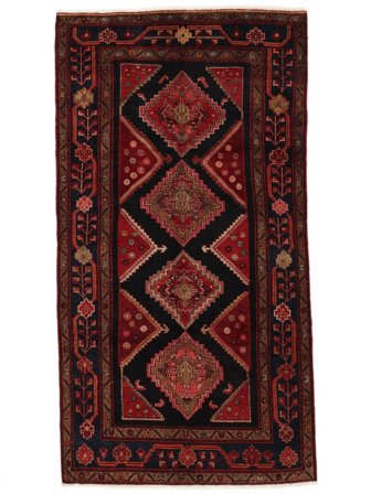 Koliai Matta Orientalisk Svart/Mörkröd (Ull, Persien)