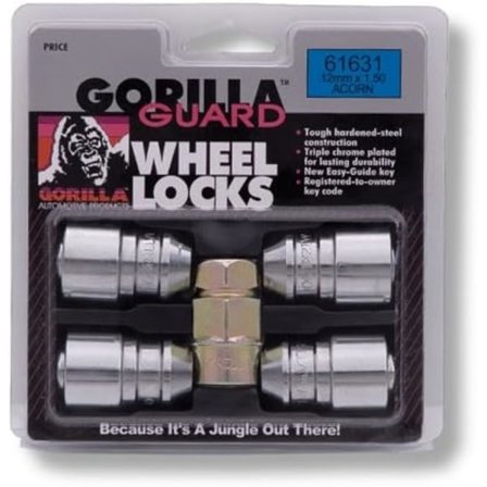 Gorilla Automotive 61631 Acorn Gorilla Guard Locks (12 mm x 1,50 trådstorlek) - paket med 4