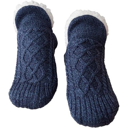 ING Tøfler for kvinner med sklisikker såle, mykt fleecefôr, varme vintersokker for innendørs og soving, komfortabel og sikker bruk