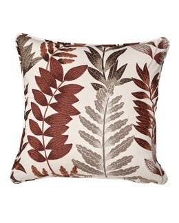 Kuddfodral Wilma med tryck bladmotiv 2-pack Rost - Linea