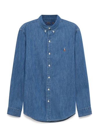 Polo Ralph Lauren Slim Fit Chambray Shirt - Blue - L