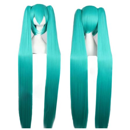Anime Hatsune Miku Vocaloid Hatsune Miku Cosplay Paryk Langt Hår
