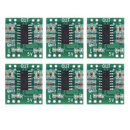 6 stk. Mini 3W Digital Audio Forstærker Modul 2.5V til 5.5V