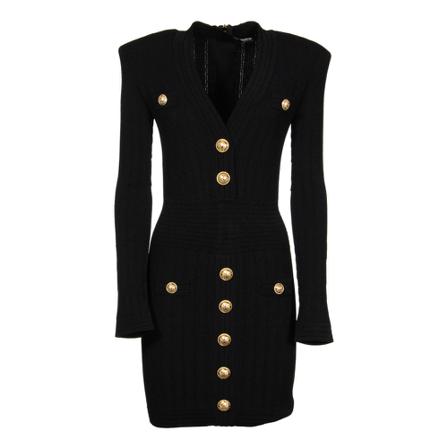 Balmain, Party Dresses Zwart, Dames, Maat:M