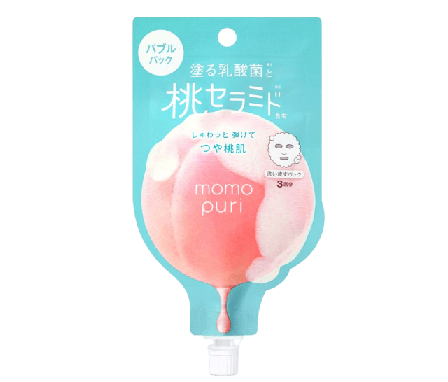 Momopuri Fresh Bubble Pack Ansiktsmask & peeling Unisex 20G