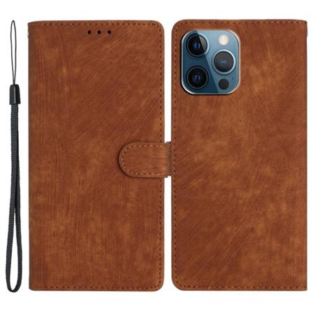 SKALO iPhone 15 Pro Max Flip Cover m. pung i PU-læder - Brun Brown