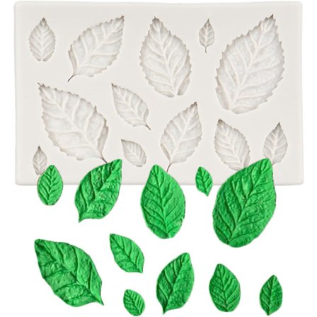 Silikonbladformar, rosenblad, tårtdekorationsformar, chokladmuffinsdekorationer, tuggummi, godis, polymerlera