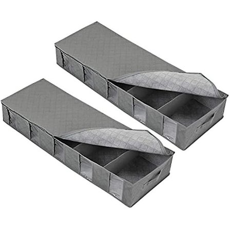 Opbevaringspose til under sengen, 2 pakninger, Opbevaringskasser til tøj under sengen