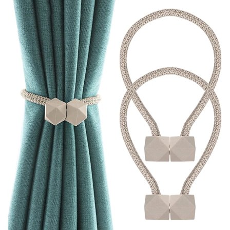 Beige magnetiske gardinholdere, Fashion gardinholdere Curtai