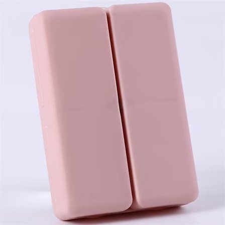 Magnetisk Foldbar Pilleorganisator - Bærbar 7 Dages Ugentlig Pilleæske (pink)