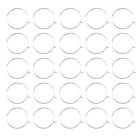 100 stk. vinglascharmringe til fest, smykker, øreringe, bøjler, perler, glascharmringe sølv