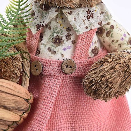 Halmkaniner for borddekorasjon - 2 STK 35 CM Påskepynt