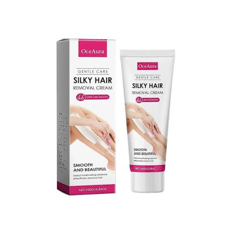 OceAura skonsam lugnande hårborttagningskräm återfuktande mjuk känslig hud armhålor handhår benhår hela kroppen rengöring hög kvalitet