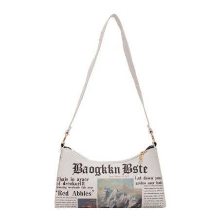 Avis Letter Printing Bag PU Skulder Underarm Bag Casual