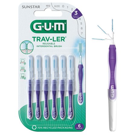 GUM TravLer Violet, 6 stk., Medicin & Pleje, Mund & Tandpleje, Tandstikker