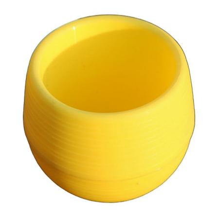Färgglad Mini Rund Växt Krukväxter Plastdekor (gul)