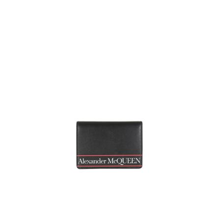 Alexander McQueen, Card Holder With Logo Czarny, Mężczyzna, Rozmiar: ONE Size