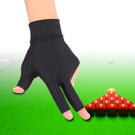 Snookerhandske, vänster hand snookerhandske, 3 fingrar biljardhandske snookerköhandskar vänster hand biljardtillbehör för man kvinna