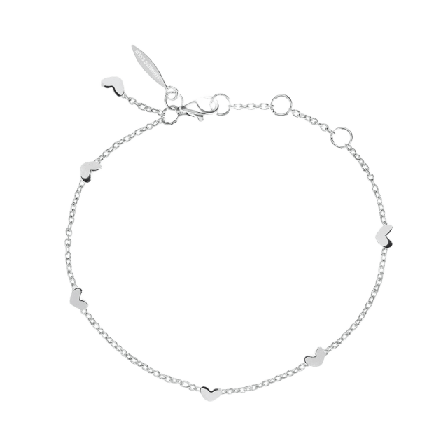 Drakenberg Sjölin Loving Heart drop full Bracelet Armband Dam Silver ONESIZE