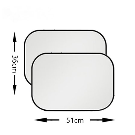 Bilsolskydd för vindruta, solskydd för bakruta, solskydd för sidoruta (R-4032 sidskydd (51x36cm) tvåpack)