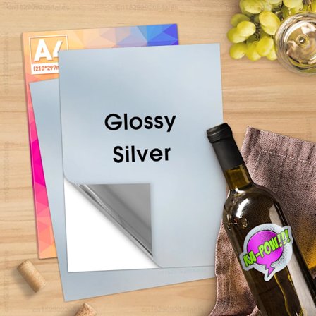 100% Transparent A4 Pappersark Självhäftande Utskrivbart Etikett Klistermärke Papper Glansigt för Bläckstråleskrivare Klar Vinyl Etikett 