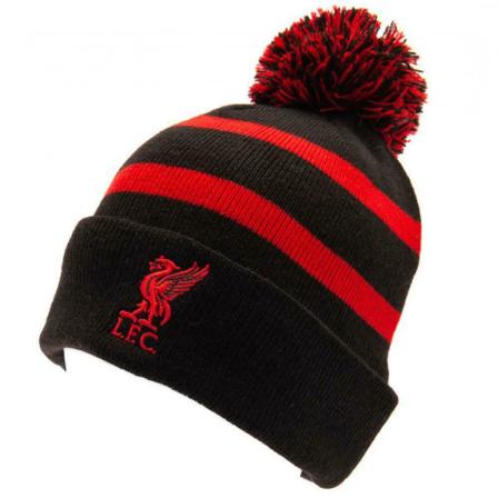 Liverpool Fc Randig Stickad Mössa One Size Svart/röd