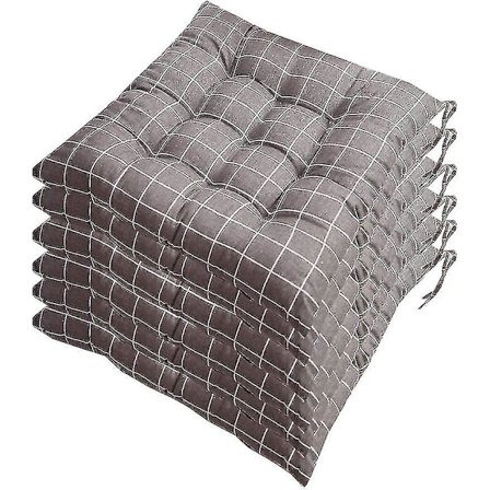 Tuolisetti, 6 kpl, 40x40 cm, Koristetyyny, Tuolityyny, Puutarhatyynyt, 12 ommelta yhdessä, Eri kuvioita, Polyesteri (A)