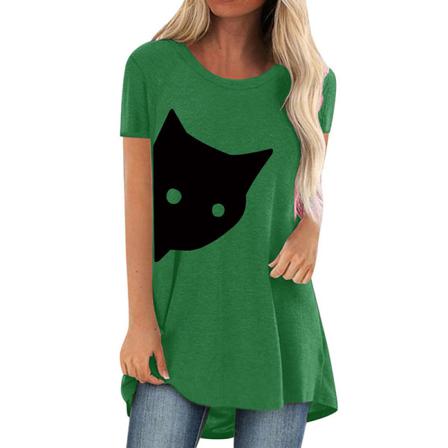 Kortärmad T-shirt För Kvinnor Med Rund Hals S