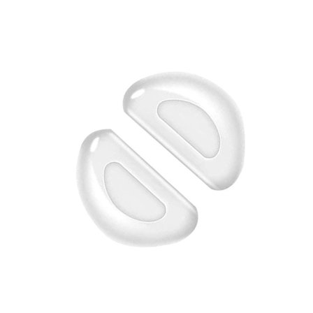 10 par briller næsepuder halv måne pude D formet silikoneharpiks næsepude gennemsigtig 2MM