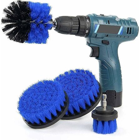 4 stk. borebørste, elektrisk boremaskine skrubbebørster, bil tæppe rengøring roterende børste, borebørste værktøj rengøringssæt til 
