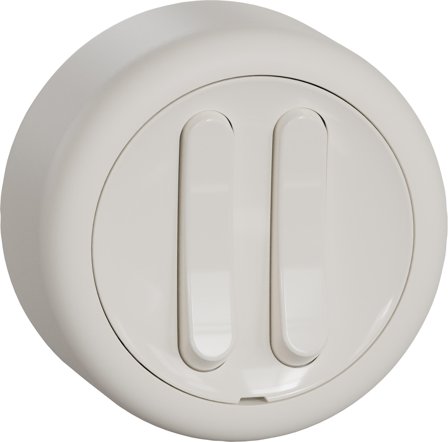 Schneider Electric Renova Strömbrytare kron, utanpåliggande Vit, Strömbrytare & vägguttag