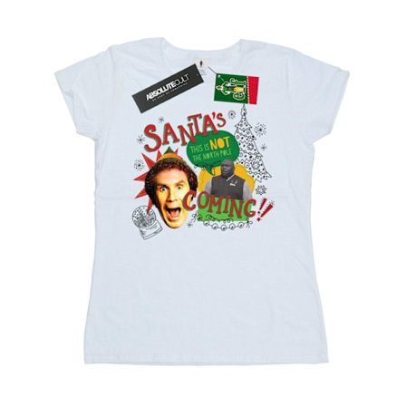 Elf Dam/Dam North Pole Bomull T-shirt XXL Vit