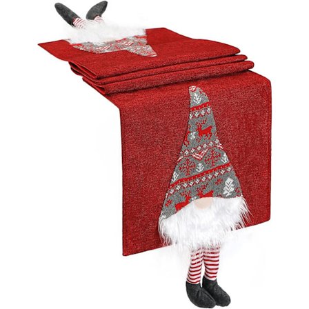 Julbordlöpare, julplysch tomte älva bordsdekorationer svenska bordslöpare jul