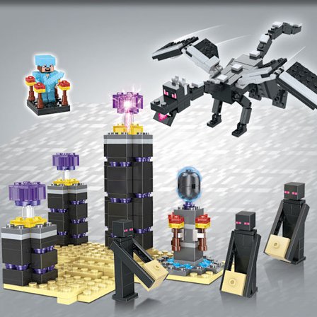 Creeper Cave Byggklossar Set | DIY Monteringsleksak** Striden mot Enderdraken