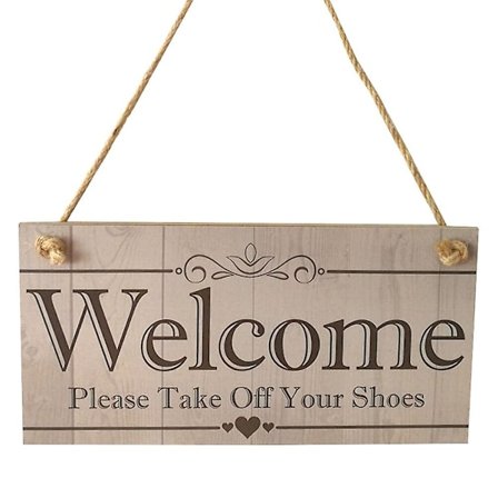 Hjemmedekoration Tag Skoene Af Vægskilt Træ Velkommen Skilt Velkommen Tag Venligst Dine Sko Af Skilt Velkommen Plade Vægskilt