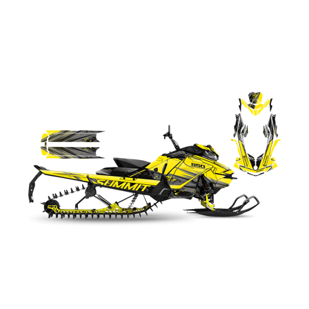 SweTown Dekalkit List-Yellow - Ski-Doo Summit X 850 E-Tec 175 2018-2022