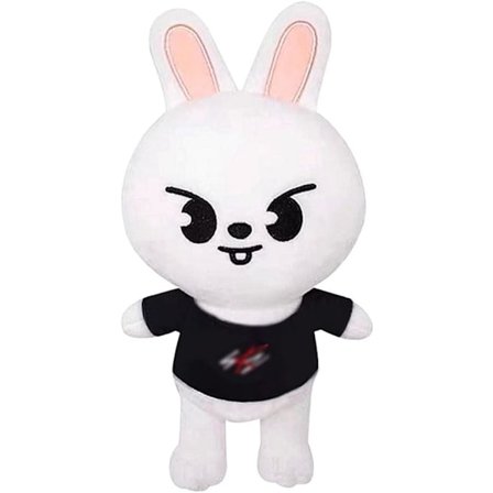 Plushleksak, Medium Plushleksak, Djurdocka Plushleksak, Klädd i Signaturklänning med Detaljer och Mjuk Yta - Vit Kanin