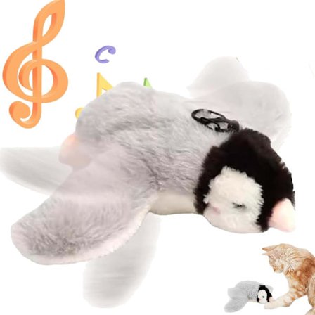 Interaktivt kvidrende fuglekattelegetøj, 2025 Opgradering Flyvende fuglekattelegetøj, Genopladeligt flagrende fugle interaktivt kattelegetøj (B)