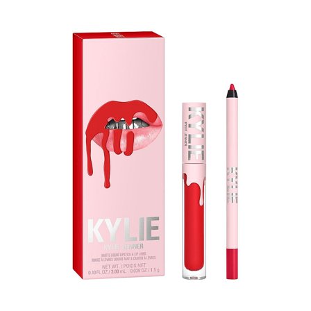 Kylie Cosmetics Matte Liquid Lipstick & Lip Liner 400 Boss, Makeup, Læber, Lipliner