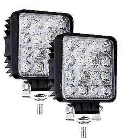 2-pack 48W LED Arbetsbelysning Flood Lights för Bil Traktor Offroad Fordon