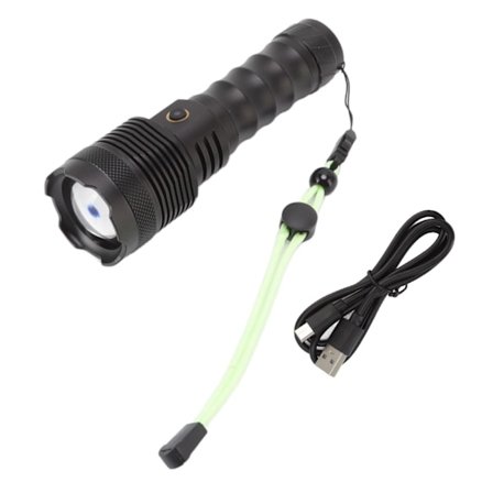 Super Bright 3000LM USB Genopladelig LED Lommelygte Aluminiumlegering Zoombar Lygte