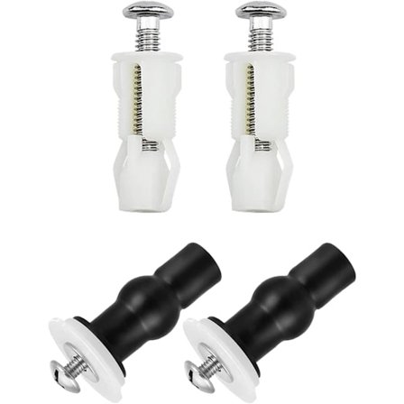 4 kpl WC-istuimen saranan kiinnikkeitä, WC-kannen laajennusruuvit