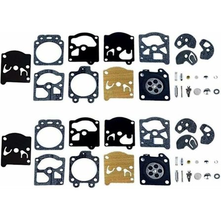 2 Pak Karburator Reparationssæt Membran Pakning Kompatibel med Walbro K10-WAT WA & WT Serie Hus-qvarna Poulan McCulloch Echo