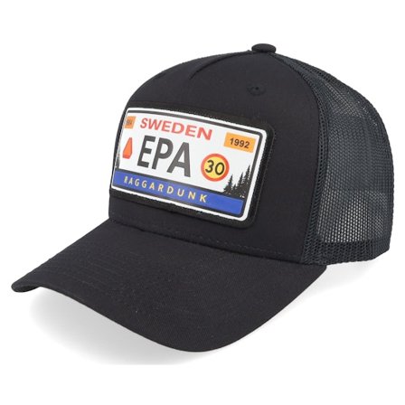 Iconic - Svart trucker Keps - Epa Registreringsskylt Black A-frame Trucker @ Hatstore