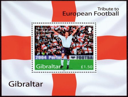 Gibraltar - Fodbold EM'04 - Postfrisk miniark