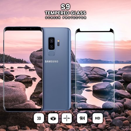 1-Pack SAMSUNG GALAXY S9 Skærmbeskyttelse - Hærdet Glas 9H - Super kvalitet 3D
