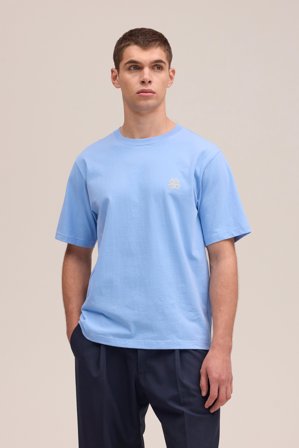 NN07 Jett Tee male Blue Organic Cotton