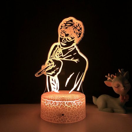 JUSTUP Magic Academy Harry Potter Natlampe 3D LED Illusion Lampe til Børns Soveværelse Dekorativ Lampe -- Mønster N(Crack Seat)